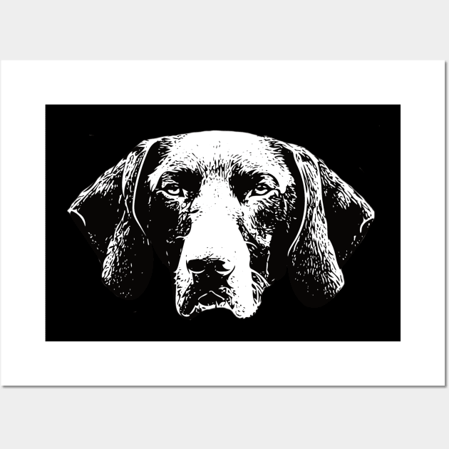 German Shorthaired Pointer  - GSP Christmas Gifts Wall Art by DoggyStyles